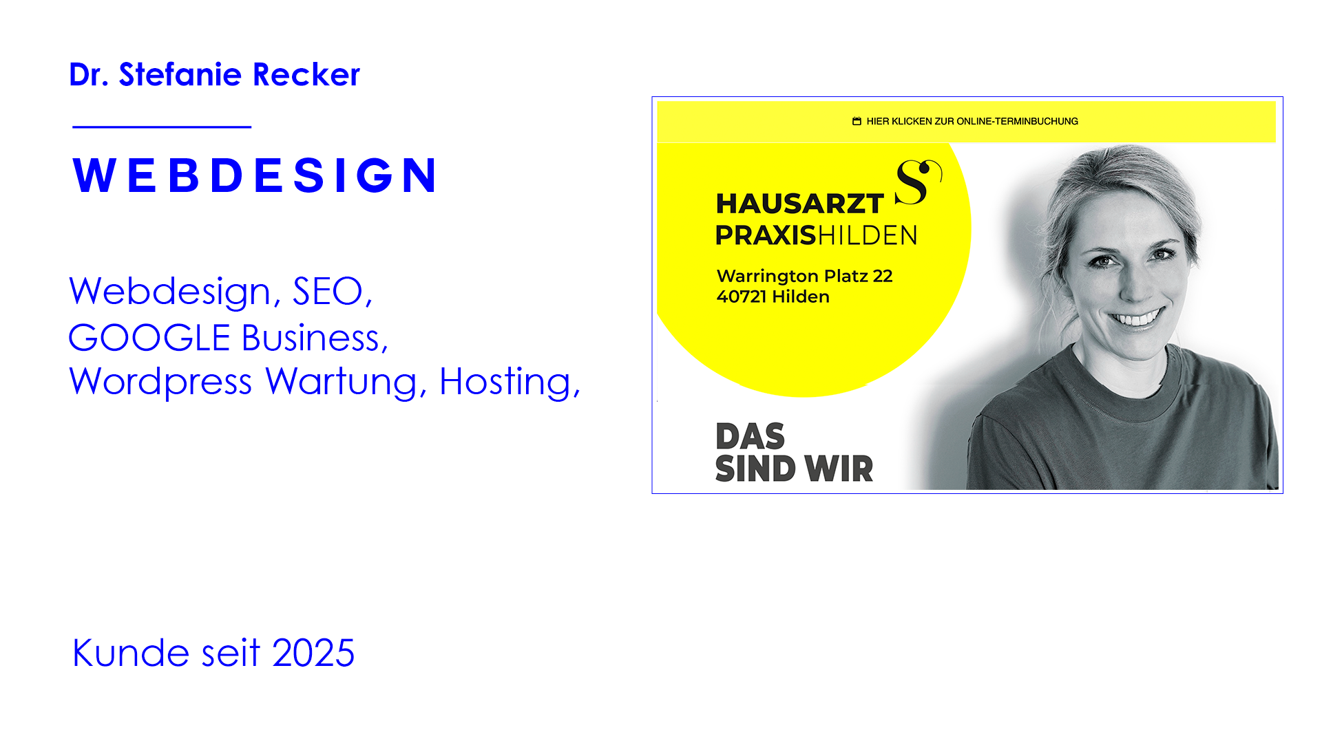 Webdesign für Ärzte mit Onlineterminbuchng